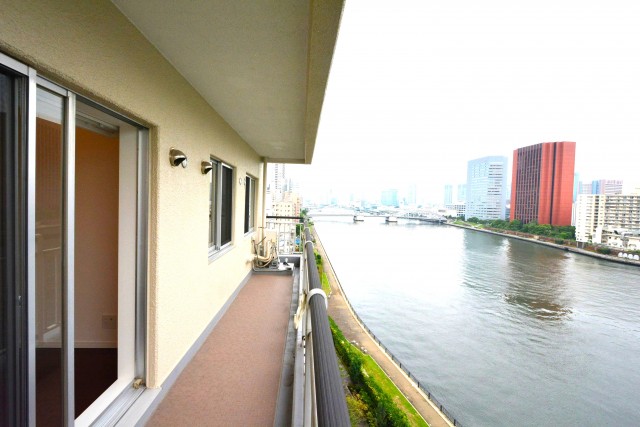 月島リバーハウス　バルコニー