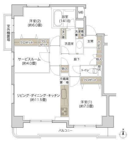 デュオリスタ錦糸町　間取り601