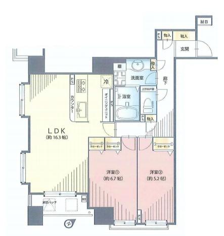 プリンスハイツ飯田橋　間取り