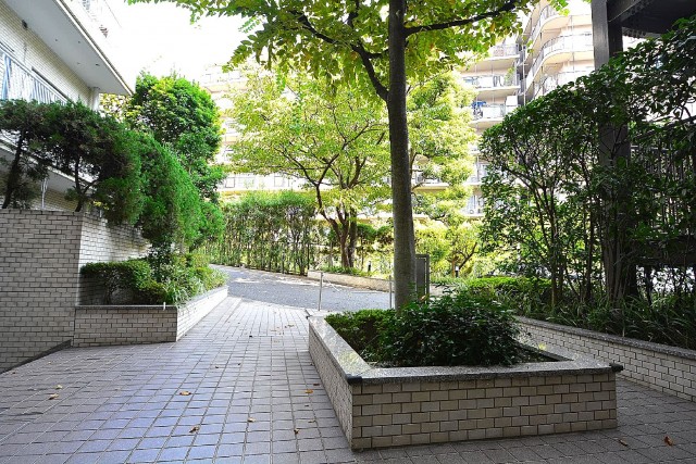 エクセルハイツ大井仙台坂　エントランス前の植栽