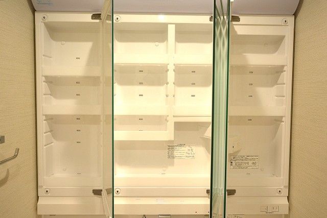 大井町ハウス　三面鏡の裏は一面収納