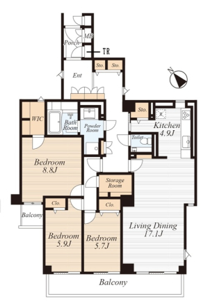 パレ駒場　間取り図