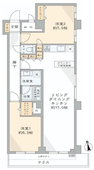 朝日プラザ北新宿 間取図