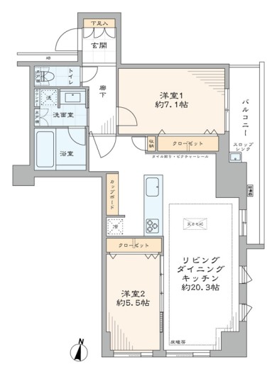 ジェントルエア神宮前　間取り図
