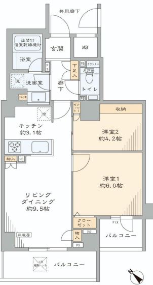 サンクタス文京大塚アヴァンテラス　　間取り図