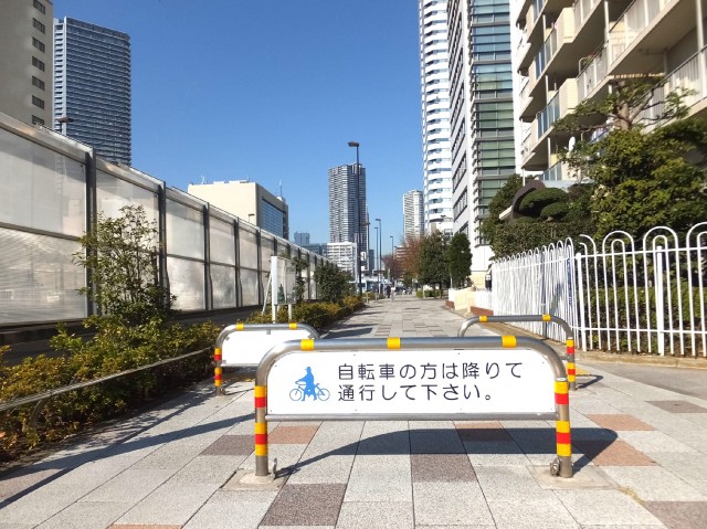 ソフトタウン晴海　エントランス前の歩道