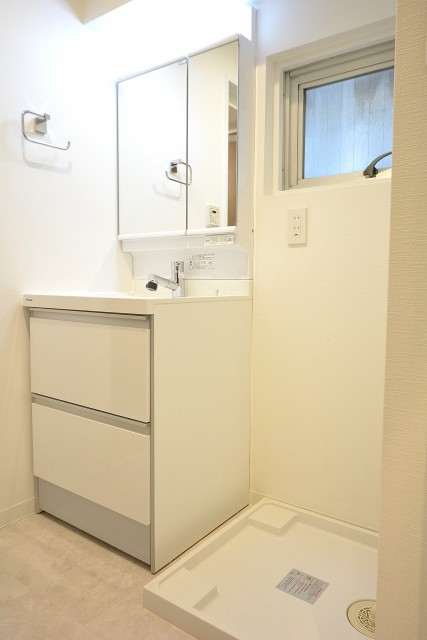 ルミネ日本橋　洗面化粧台と洗濯機置場