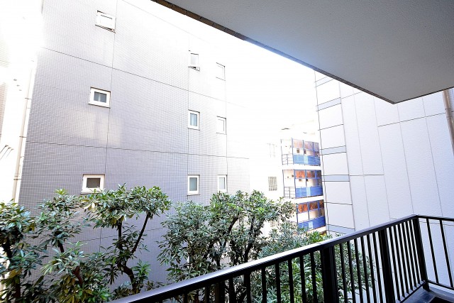 ドミール南青山　9.1帖のベッドルーム　バルコニー眺望