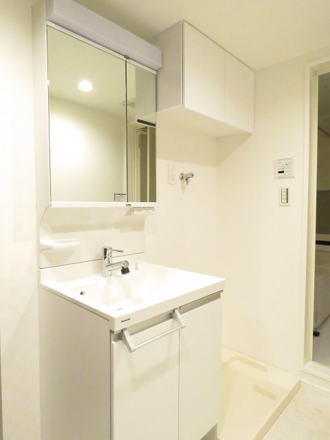 秀和南品川レジデンス　洗面化粧台と洗濯機置場