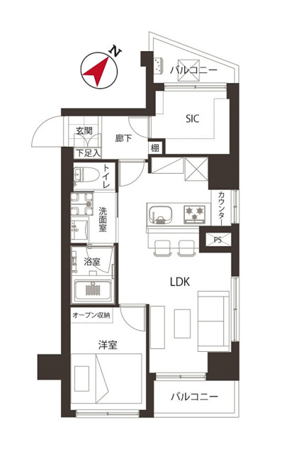 インペリアル青葉台フラット　間取り図