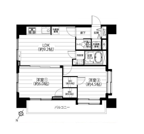 柿の木坂東豊エステート　間取り図
