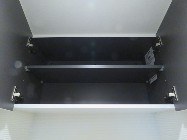 ハイネス大久保　洗濯機置場上の吊戸棚