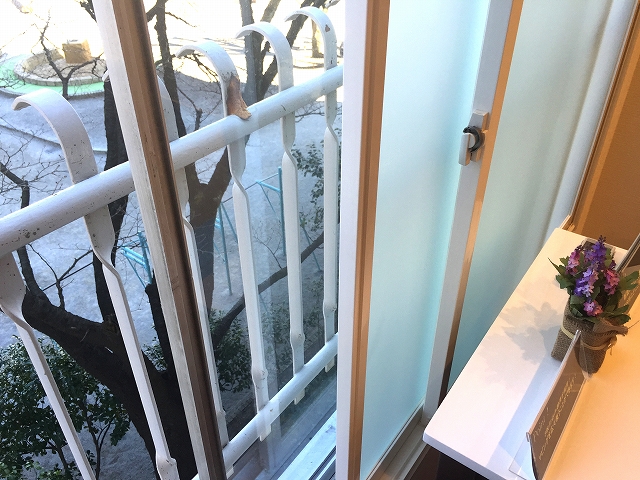 柿の木坂東豊エステート　リビングダイニングキッチン二重サッシ