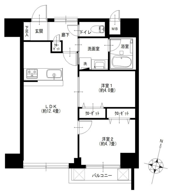 グローリア後楽園　間取り図