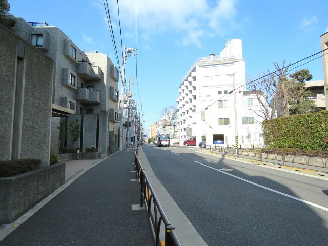 フォルスコート学芸大学　エントランス前道路