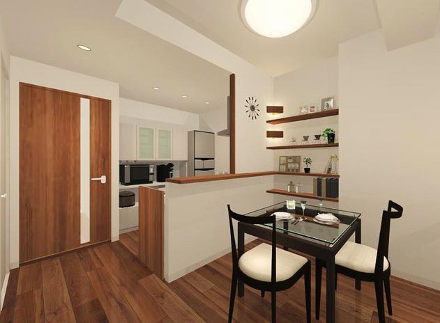 神宮前シティハウス　LDK完成イメージ