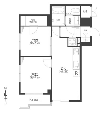 GSハイム築地　間取り図