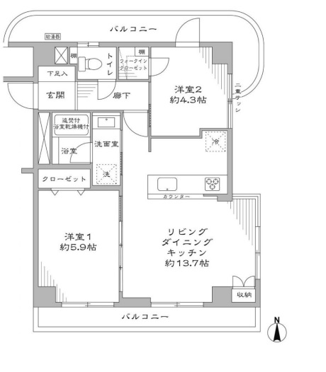 サンウッド目黒　間取り図