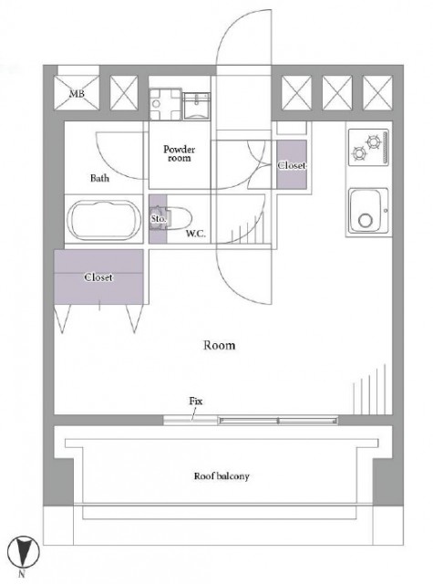 西蒲田スカイハイツ間取り