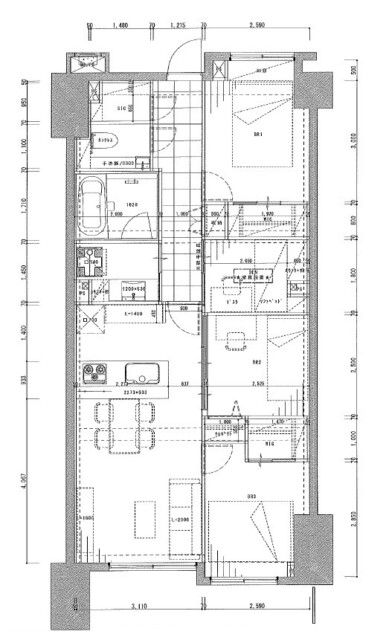 ライオンズマンション乃木坂　間取り図