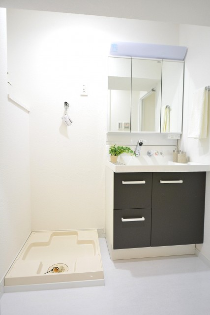 トーカンマンション駒込　洗濯機置場と洗面化粧台