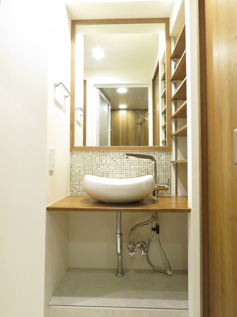 レック芝公園マンション　洗面化粧台