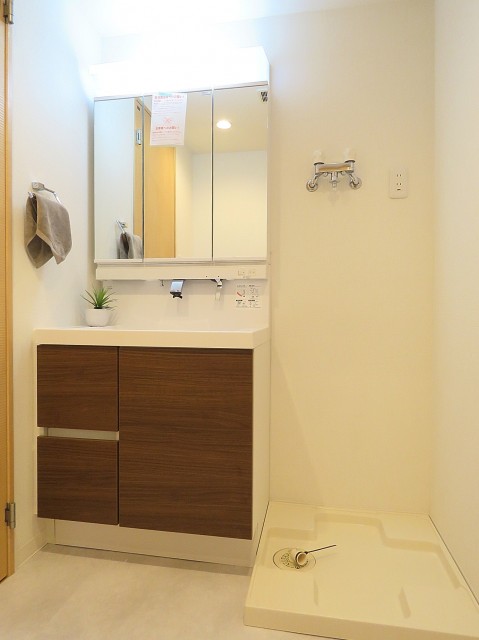 サングリア中目黒　洗面化粧台と洗濯機置場