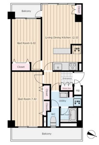 三田ダイヤモンドパレス　間取り