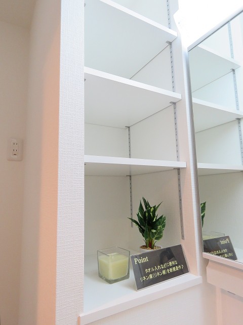 ニックハイム飯田橋　洗面化粧台横の収納棚