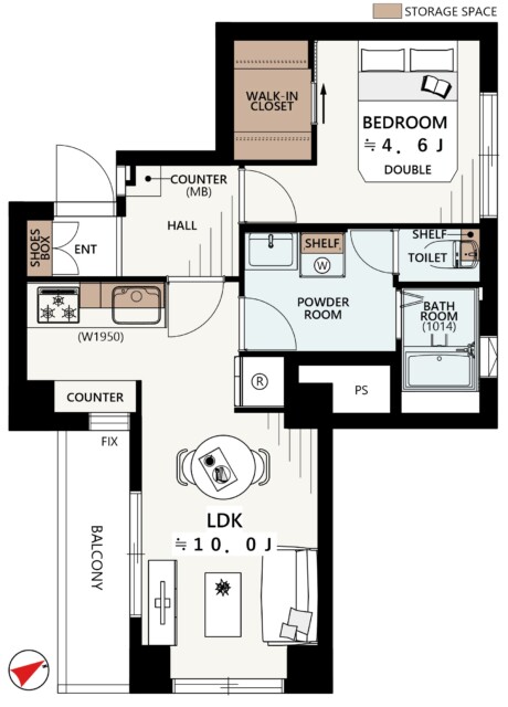 東中野マンション　間取り図