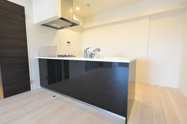 ライオンズマンション駒沢　13.6帖LDKのオープンキッチン