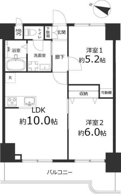 西新宿ダイヤモンドパレス　間取り図