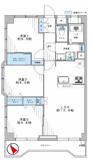 池ノ上グロリアハイツ　間取り