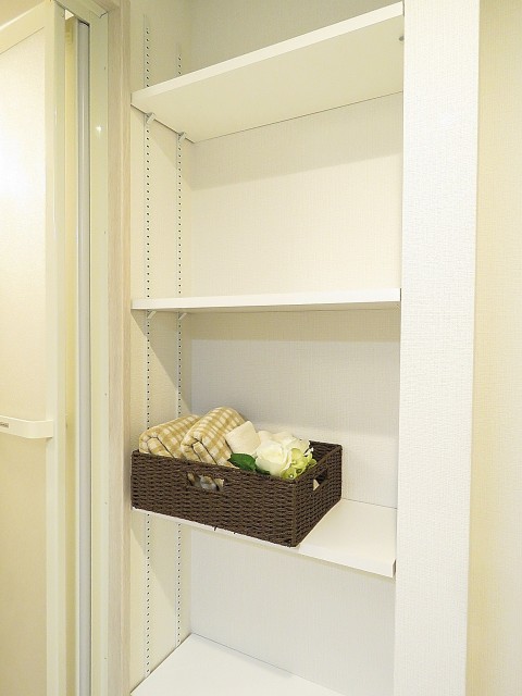 ベルメゾン鷹番　洗面室内の収納棚
