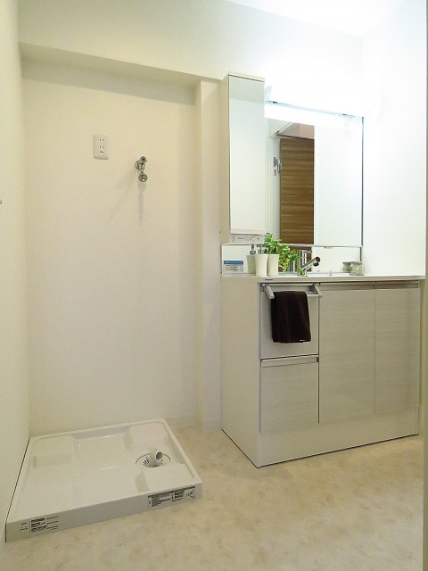 ハイライフ大森　洗濯機置場と洗面化粧台