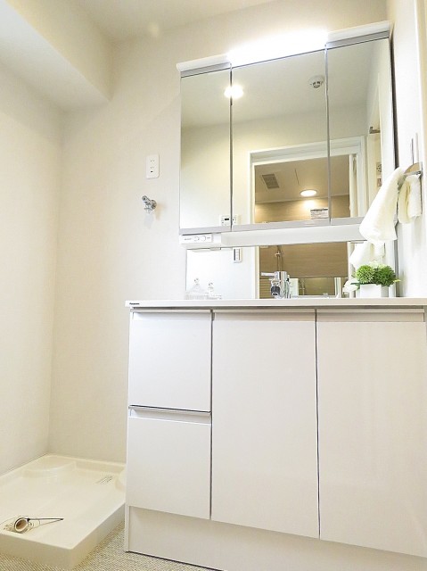 コスモス26上池袋　洗濯機置き場と洗面化粧台