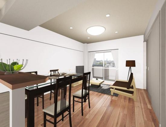 池ノ上グロリアハイツ　LDK完成イメージ