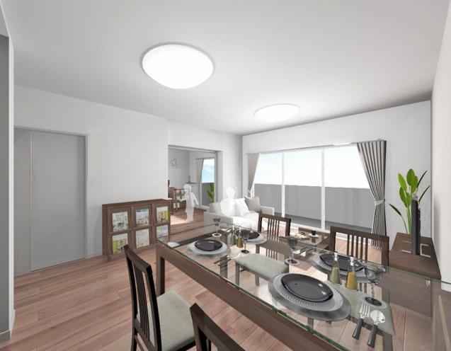 成城北フラッツ　LDK完成イメージ