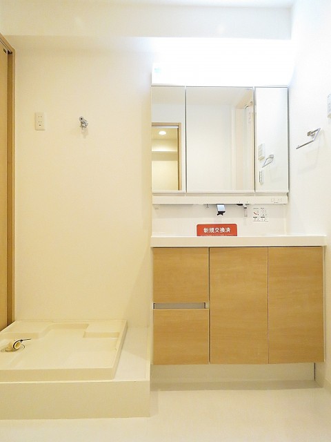 秀和大岡山レジデンス　洗濯機置場と洗面化粧台