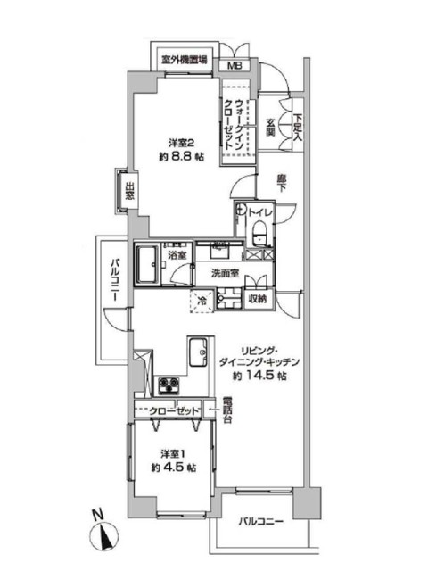 シティーコート広尾　間取り図