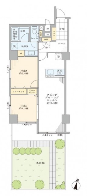シャンボール第二都立大間取り