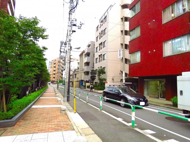 レインボー目白　エントランス前道路