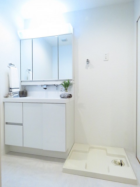 グランテラッセ西早稲田　洗面化粧台と洗濯機置場