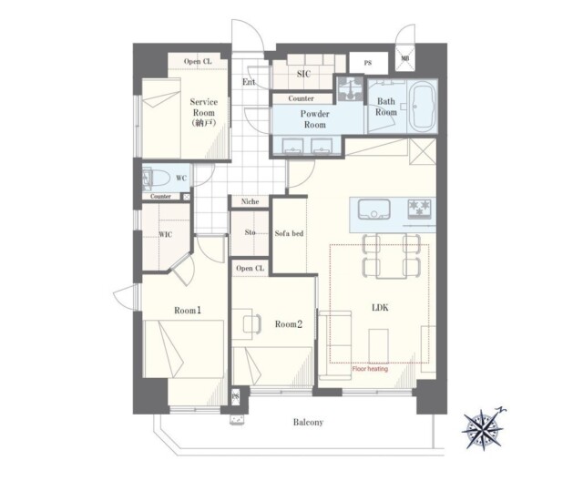 スカール築地 間取り図 スカール築地 間取り図