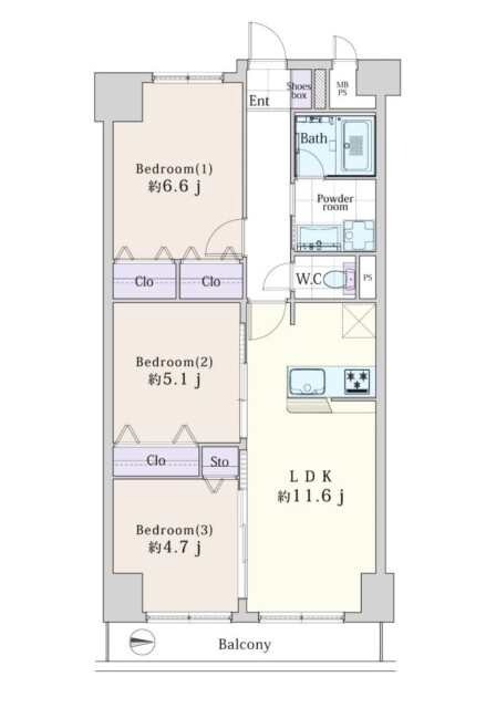 ニックハイム多摩川　間取り図