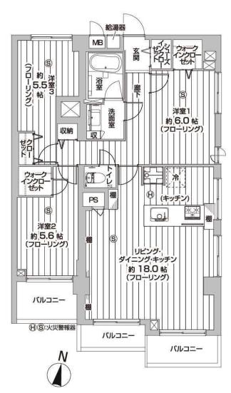 第２桜新町ヒミコマンション　間取り図