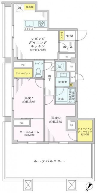 ヴィラロイヤル代々木　間取り