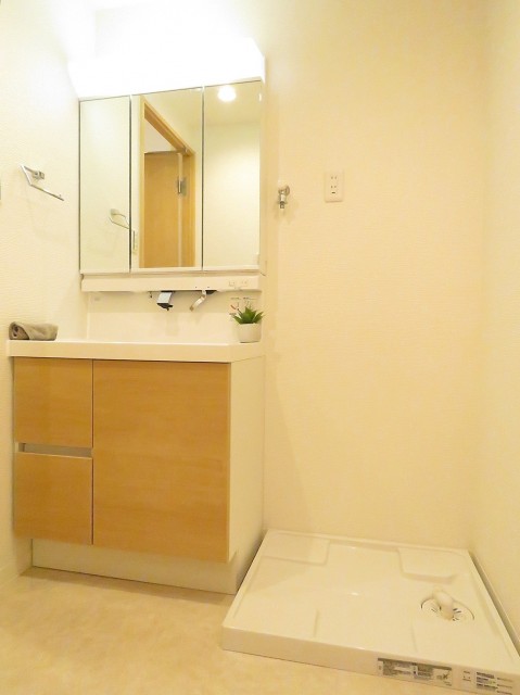 セブンスターマンション東山　洗面化粧台と洗濯機置場