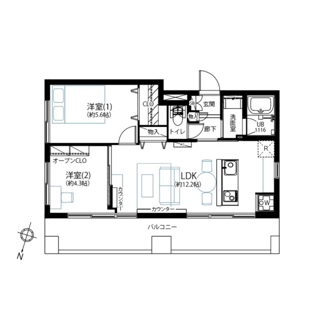 ベルディ早稲田東　間取り図