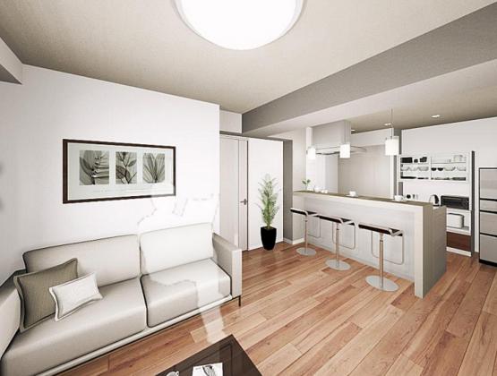 ダイアパレス都立大　LDK完成イメージ